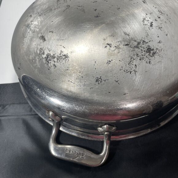 All-Clad Stainless Nonstick Saute Pan 12 Inch USA Made Worn Bottom Used Cookware - Picture 6 of 9
